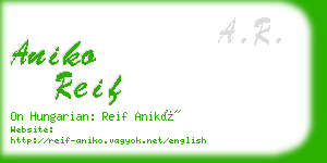 aniko reif business card